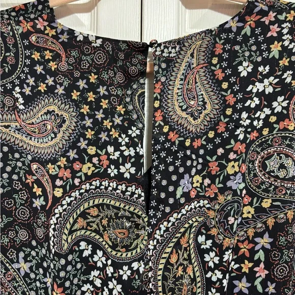 torrid Black Paisley Floral Long-Sleeve A-Line Dress - Picture 9 of 9